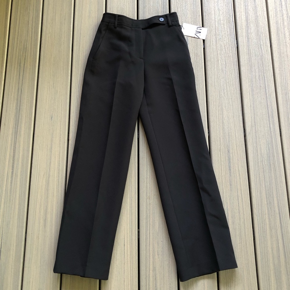 Zara Black Wide-Leg Pants